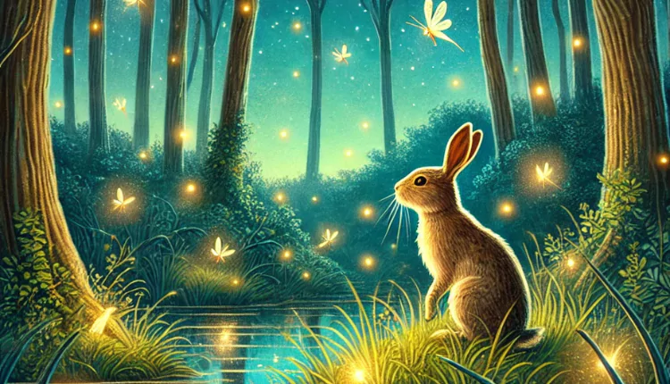 The Curious Hare and the Midnight Glow